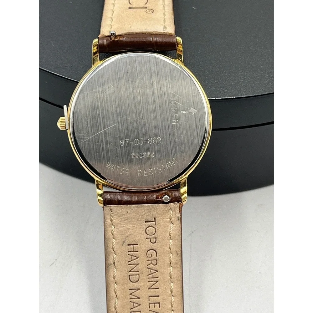 Movado Vintage Triple Calendar Moonphase Quartz Watch 87-03-662 Swiss Made 34mn